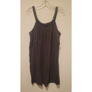 Banana Republic Beaded Strap Silk Blend Slip Dress In Brown Women Medium party
